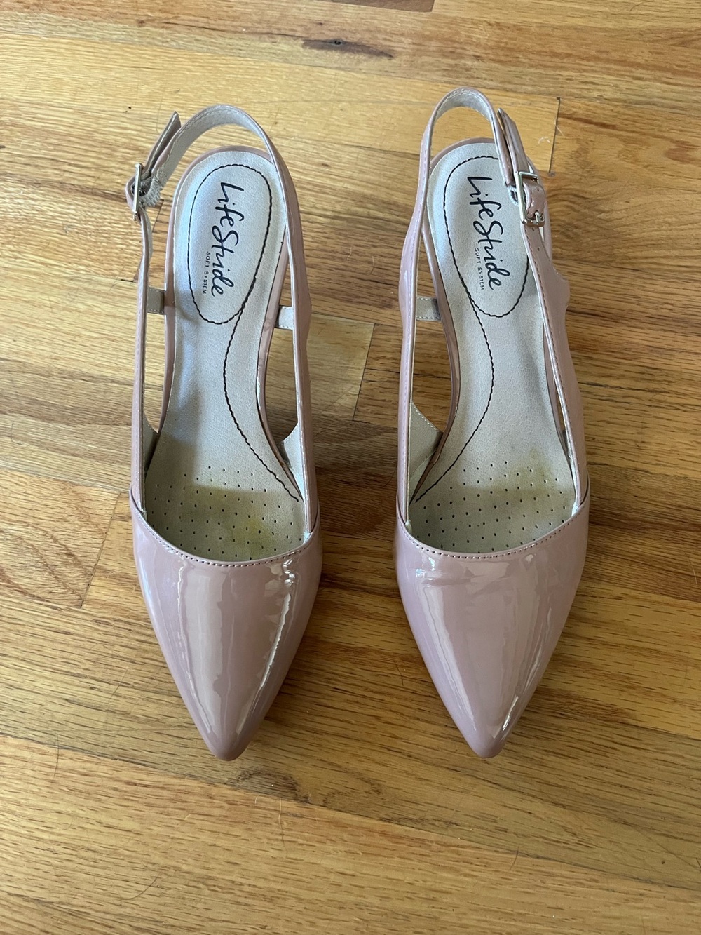 Life Stride Women's Patent Slingback Pointed-Toe Pumps